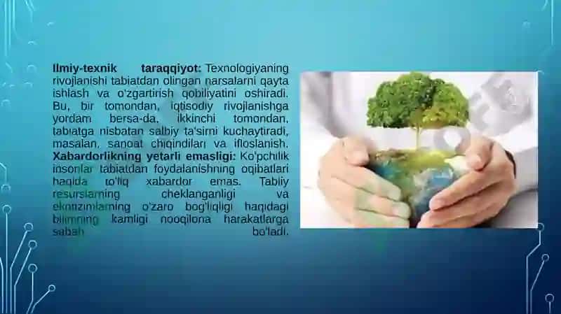 Tabiatdan nooqilona foydalanishning oqibatlarini baholash 4