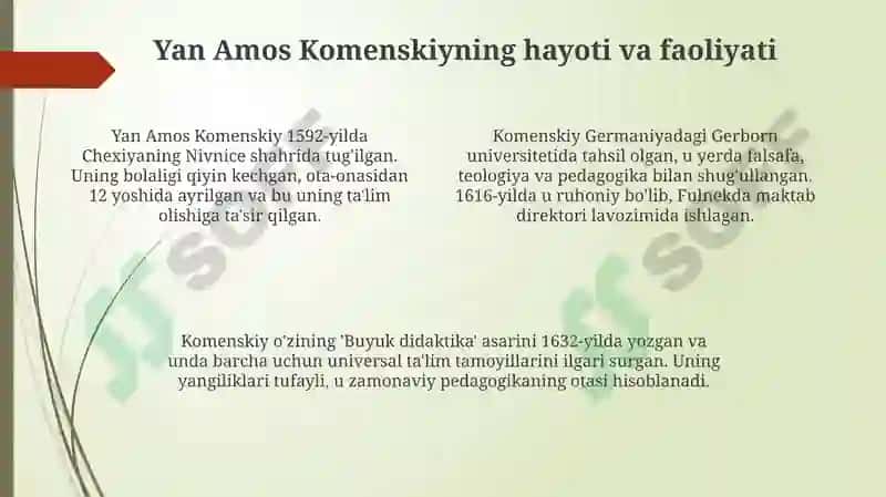Jahon pedagogika fanining rivojlanish tarixi 4