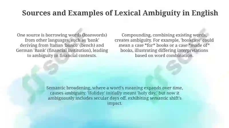 Lexical Ambiguity in English 4