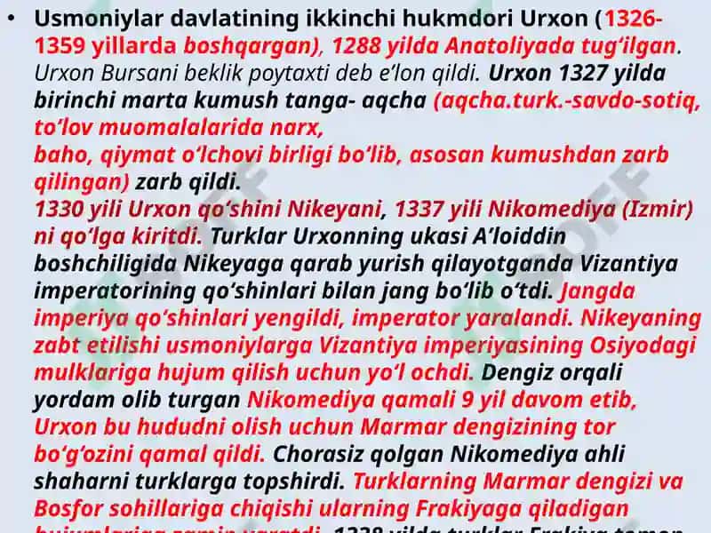 XI- XV asrlarda Turkiya Reja 4