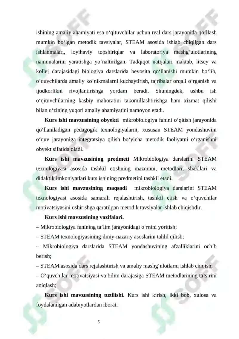 Mikrobiologiya darslarini STEAM texnologiyasi asosida tashkil etish 4