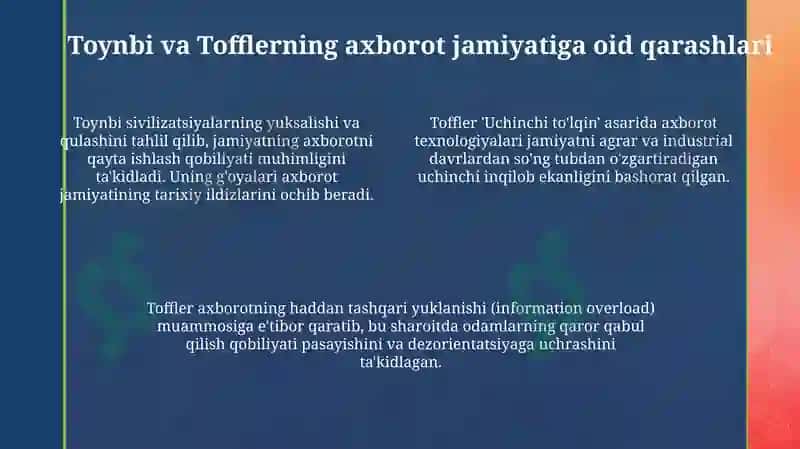Axborotlashgan jamiyat va uning istiqbollari 4
