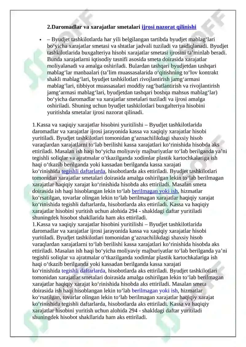 Byudjet Tashkilotlarida Byudjet Hisobini Tashkil Etish 4