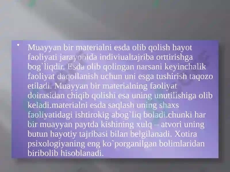 Xotira haqida tushuncha 4