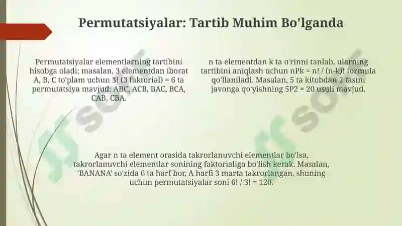 Kombinatorika va Uning Qo'llanilishi 4