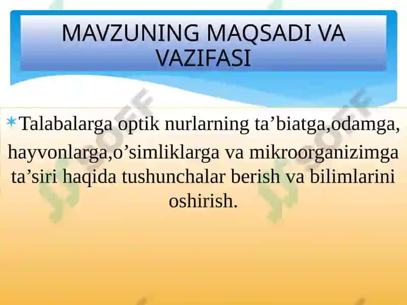 OPTIK NURLARNING FOTOBIOLOGIK TA’SIRLARI 4
