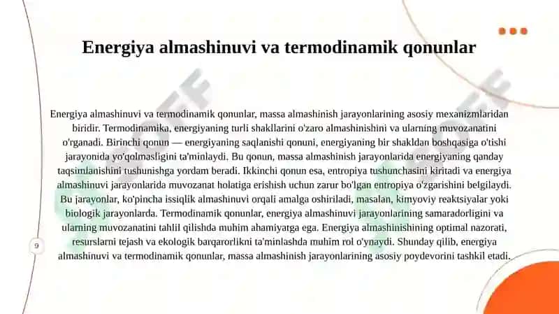Massa almashinish jarayonlari va ularning turlari 4