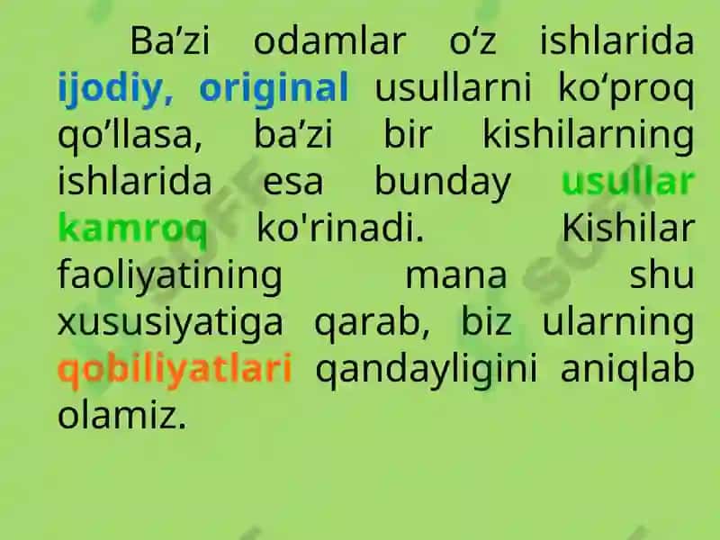 QOBILIYAT va QIZIQISH-HAVAS 4