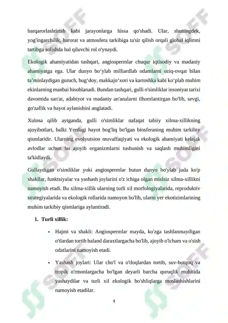 Gulli o'simliklarning kelib chiqishi 4