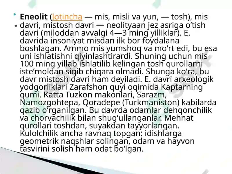 O’rta Osiyodagi eniloid davri ibtidoiy manzilgohlar 4