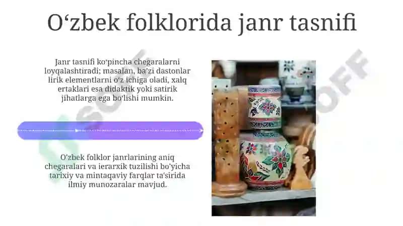 Oʻzbek folklorida janrlar tasnifi 4