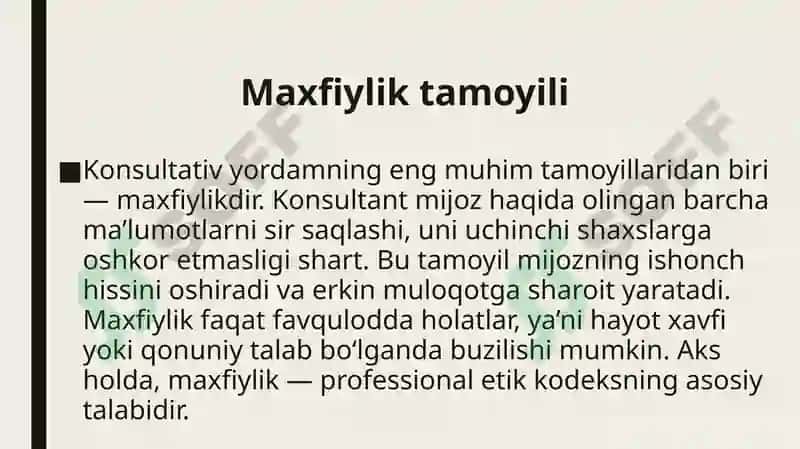 Konsultativ yordam tamoyillari 4