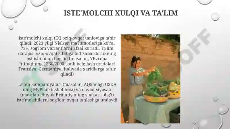 Oziq-ovqat sifati 4