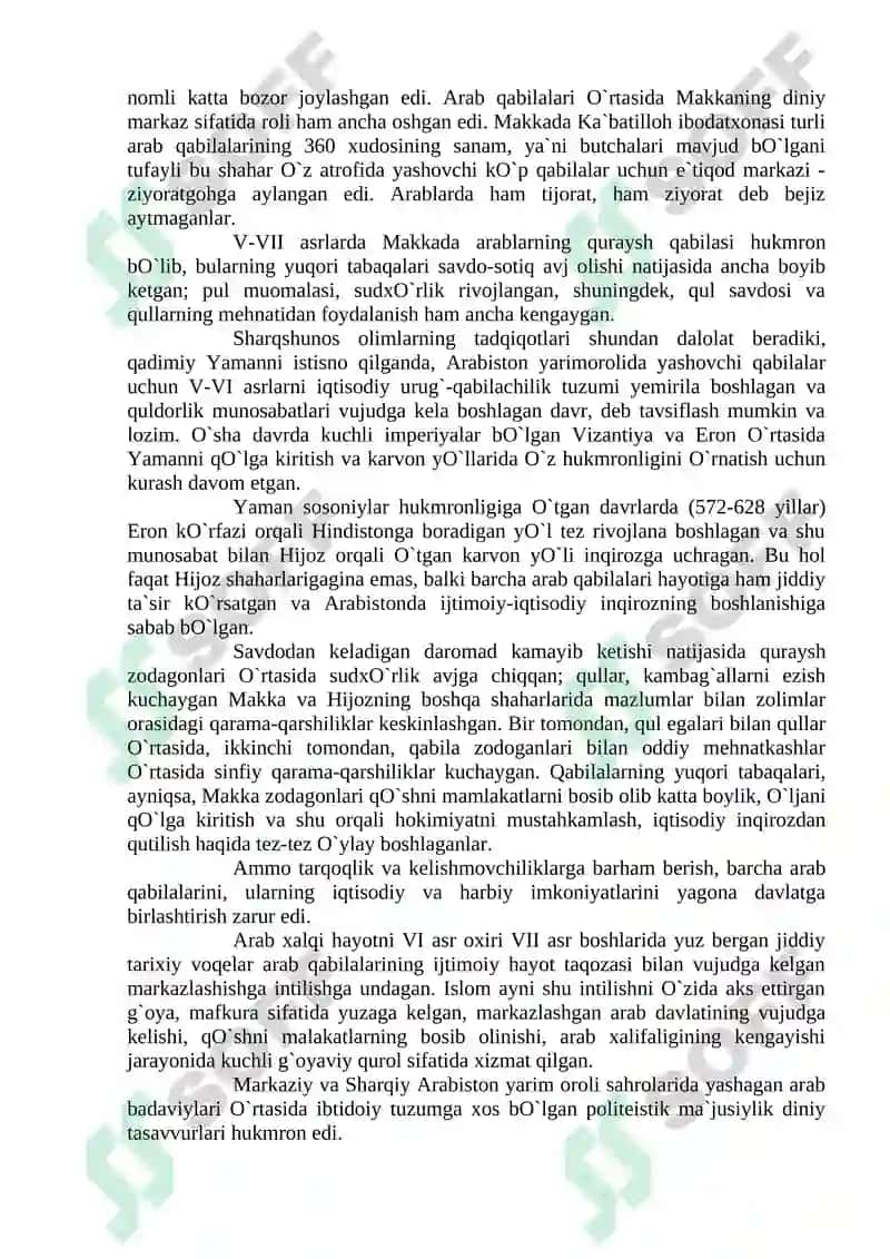 Islom Diniyning Vujudga Kelishi va Tarqalishi 4