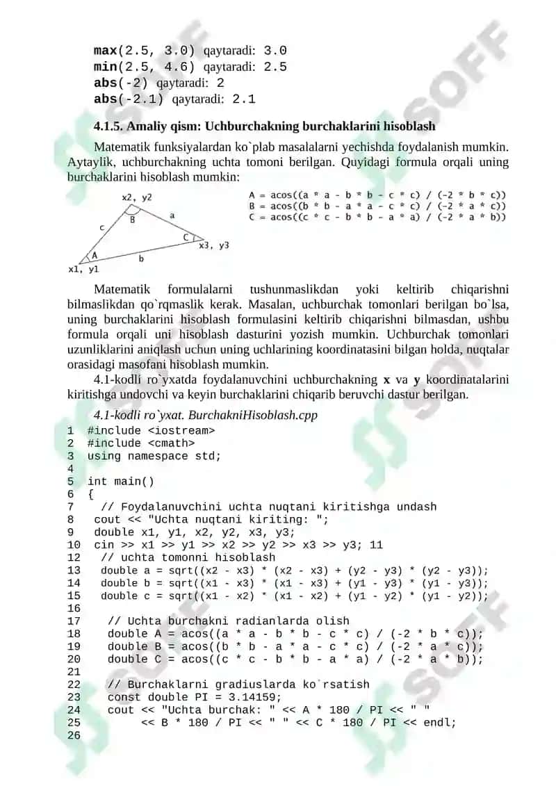 Matematik funksiyalar, simvollar 4