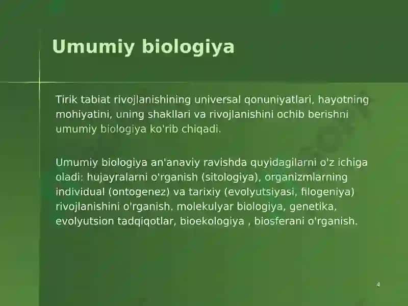 Tibbiy Biologiya 4