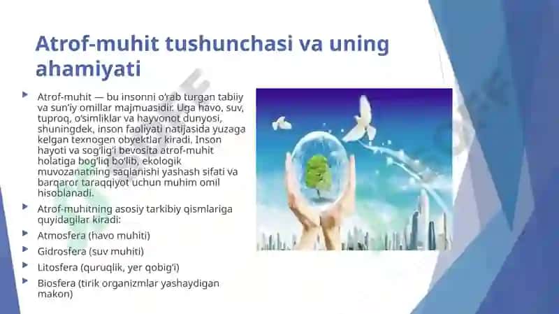 Atrof muhitning ifloslanish darajasini aniqlash 4