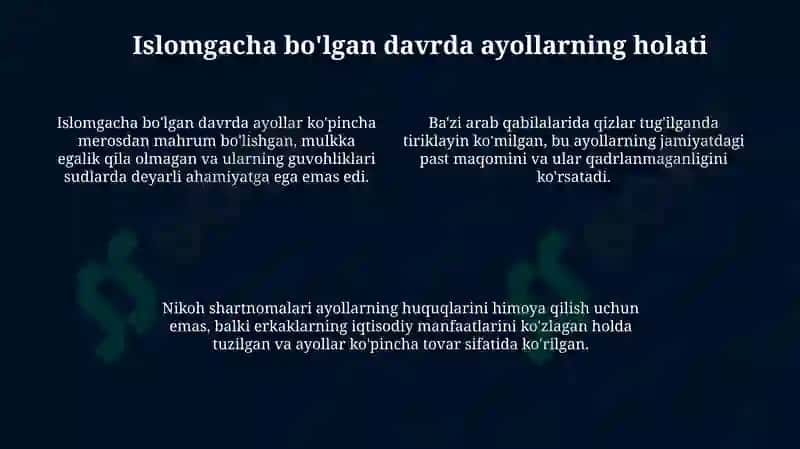 Paygʻambarimiz va Ayollar Huquqlari 4
