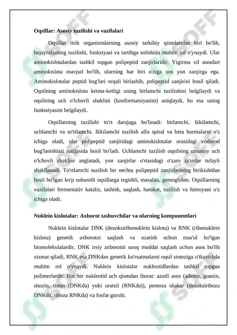 Biomolekulalar hayotda ahamiyati 4