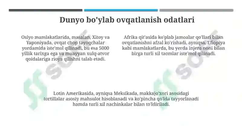 Ovqatlanish Madaniyati va Tartibi 4