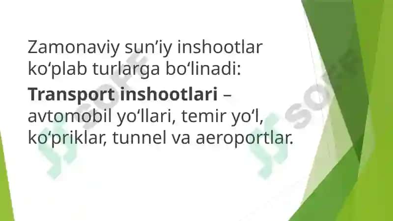 Zamonaviy sun’iy inshootlar 4