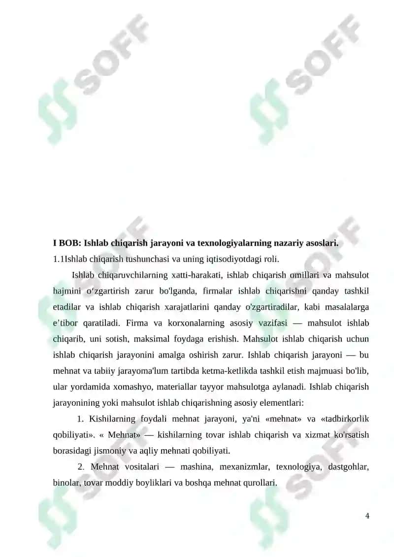Ishlab chiqarish va firmalarning hatti-harakati 4