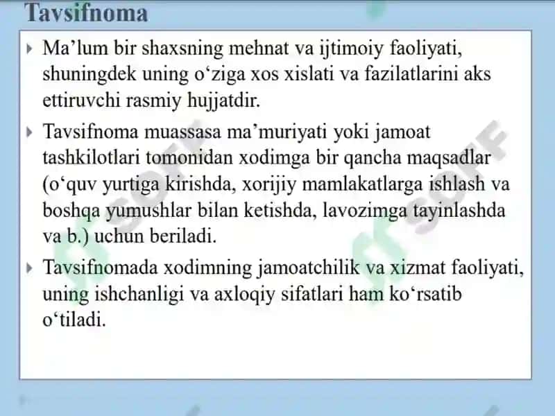 Tavsifnoma va tavsianoma matni 4