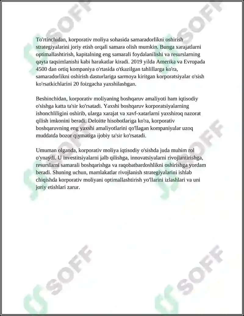 Korporativ moliya 4
