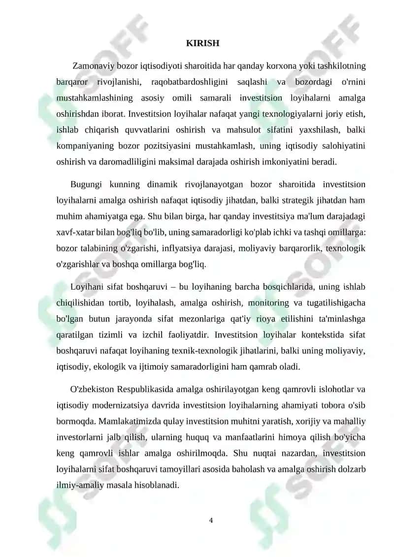 Loyihani sifat boshqaruvi 4