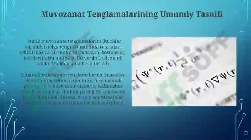 Impuls Muvozanati Tenglamalari 4
