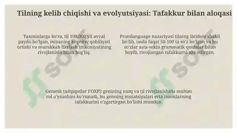 Haqiqat, Til va Tafakkur: Asosiy Aloqalar 4