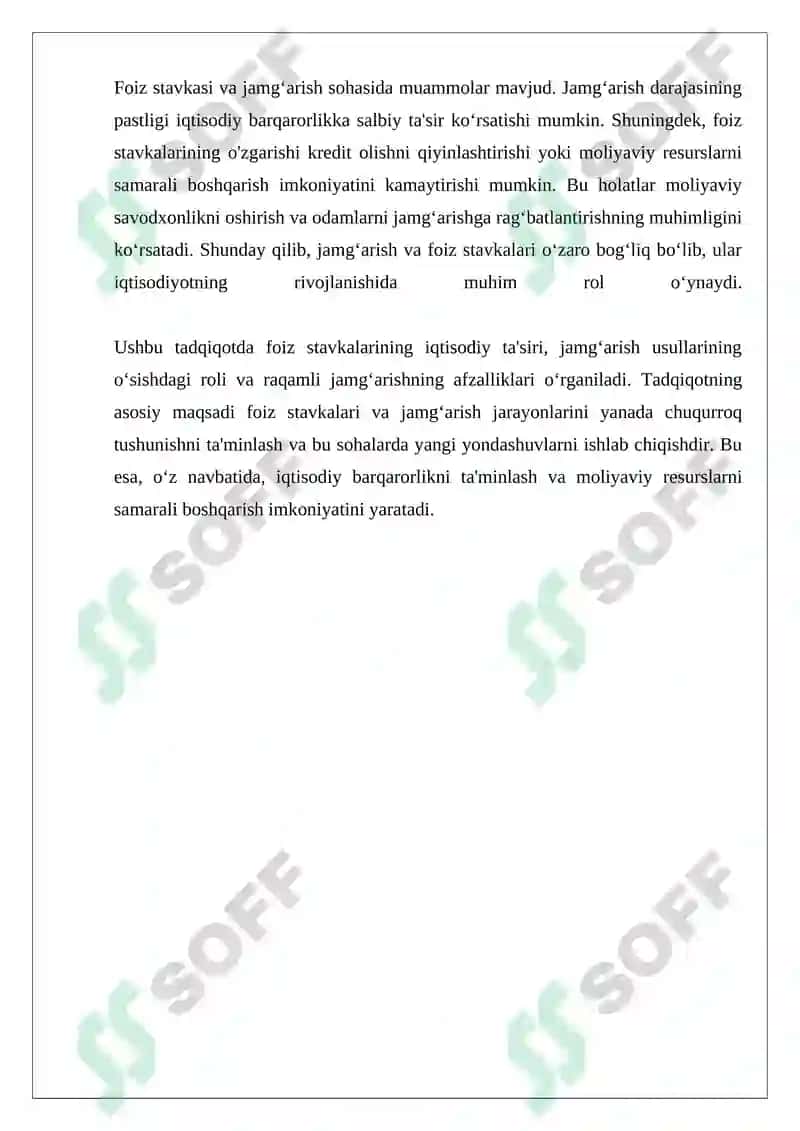 Foiz stavkasi va jamg‘arish 4