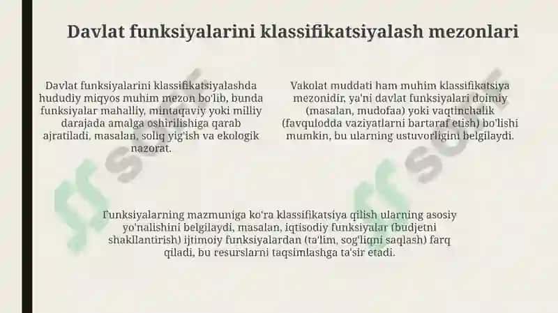 Davlat funksiyalarining tasniflash 4
