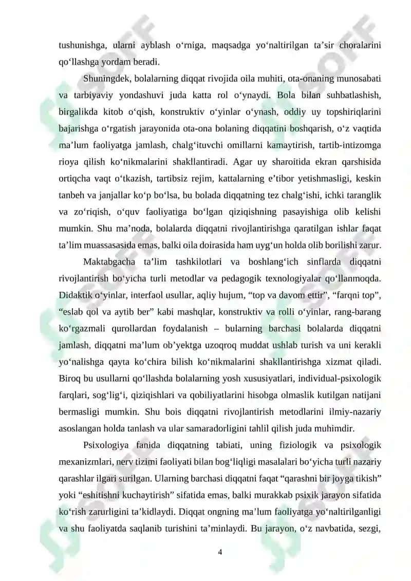 Bolalarda diqqatning rivojlanishi 4