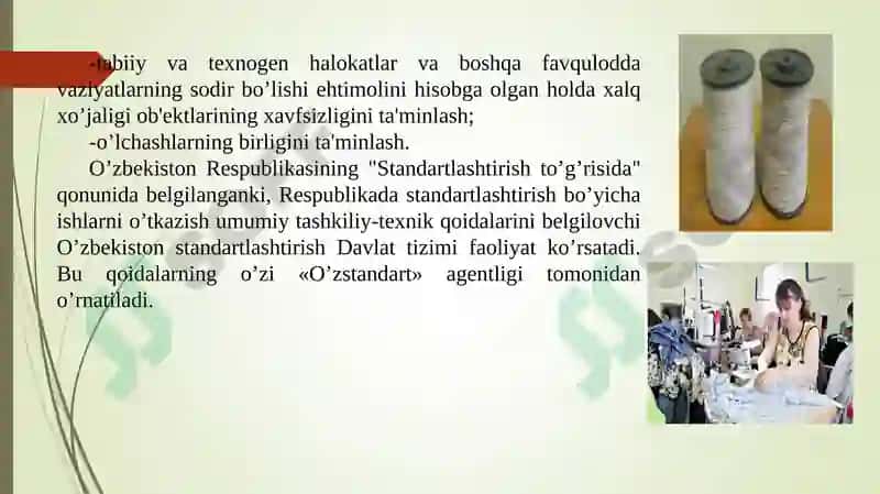Standartlashtirish to’g’risida" O’zbekiston Respublikasining qonuni 4