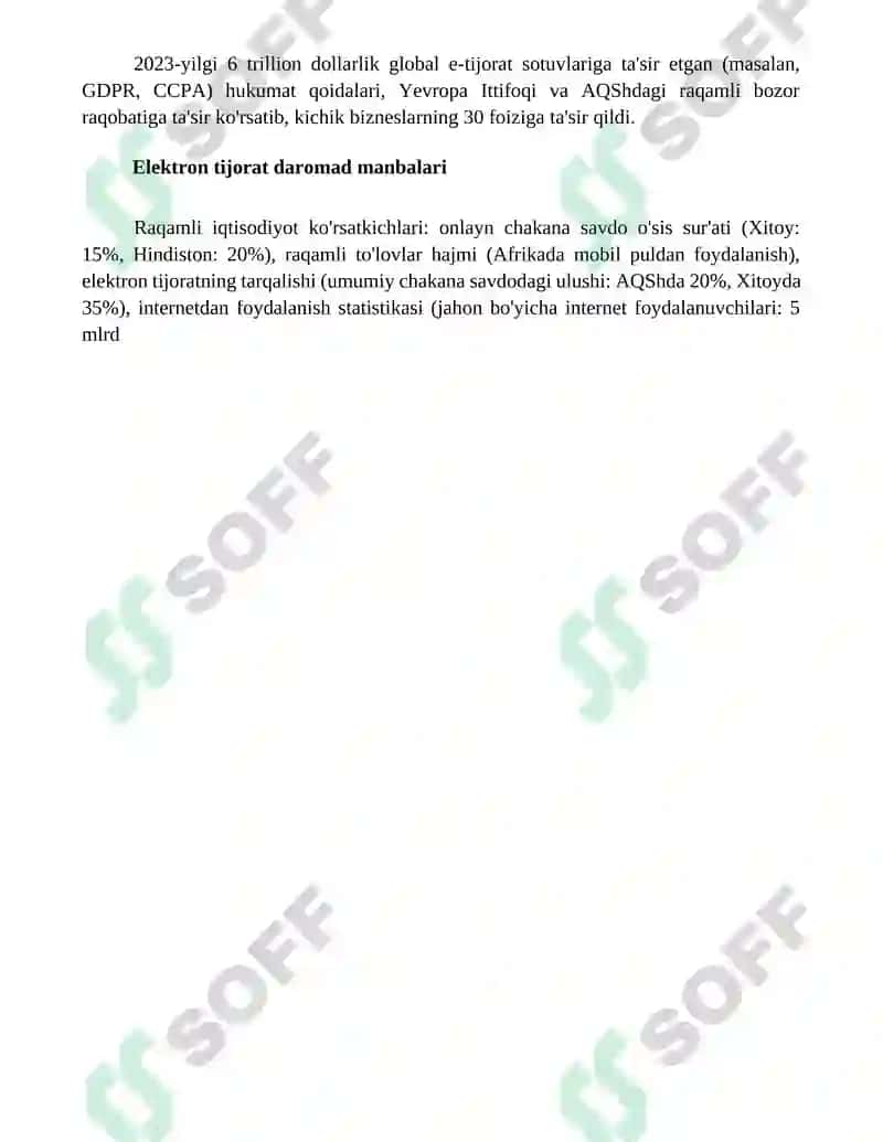 Elektron savdoning rivojlanish xususiyatlari 4