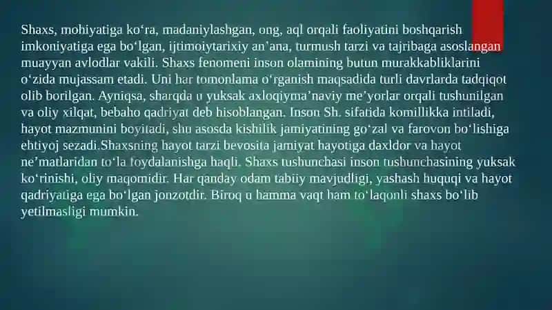 Shaxsiy jismoniy tarbiya 4
