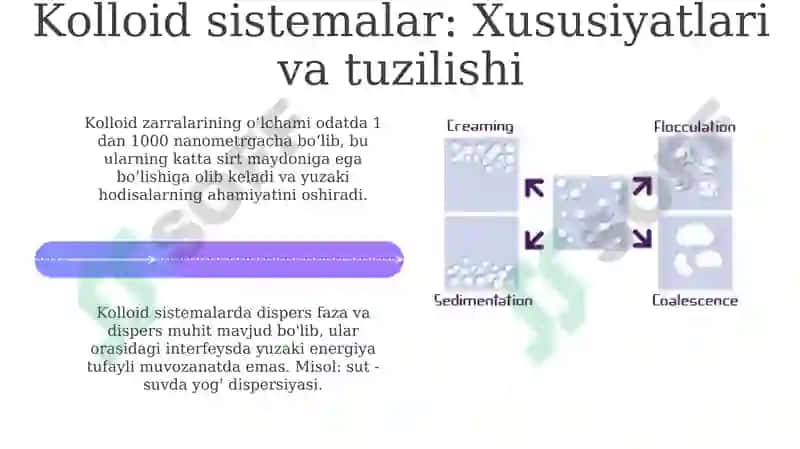 Dispers sistemalar va kolloid sistemalar barqarorligining asoslari 4
