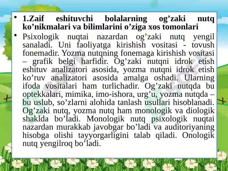 Maktabgacha yoshdagi zaif eshituvchi bolalarni og‘zakiniutqqao‘rgatish 4