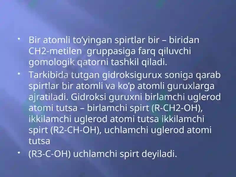 SPIRTLARNING NOMLANISHI VA IZOMERIYASI 4