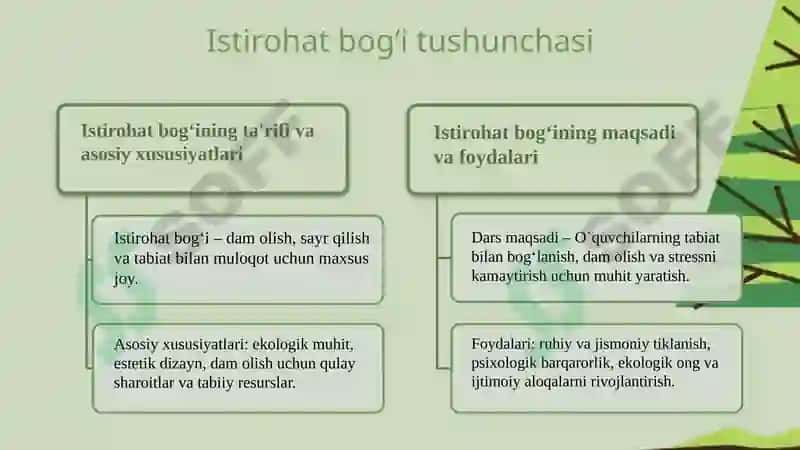 EKOLOGIK ISTIROHAT BOG I DARS ISHLANMA 4