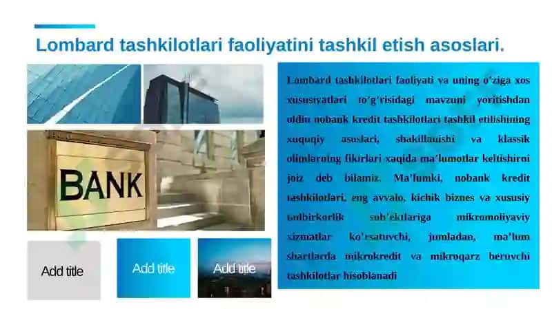 Lombard tashkilotlari faoliyatini tashkilotish asoslari 4