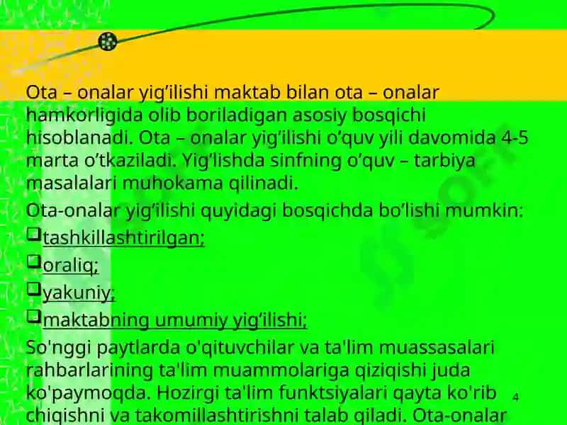 Ota-onalar bilan ishlash 4