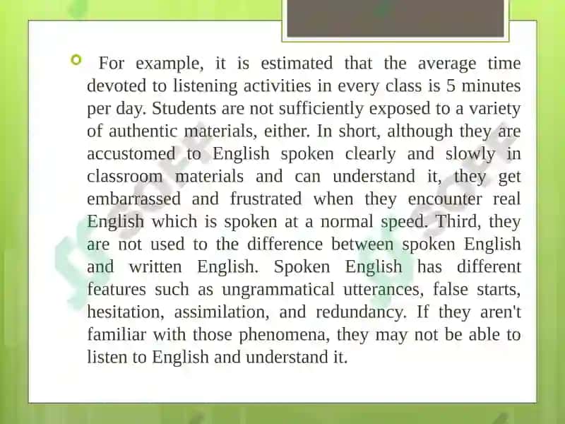 Teaching of Listening in English Classes 4