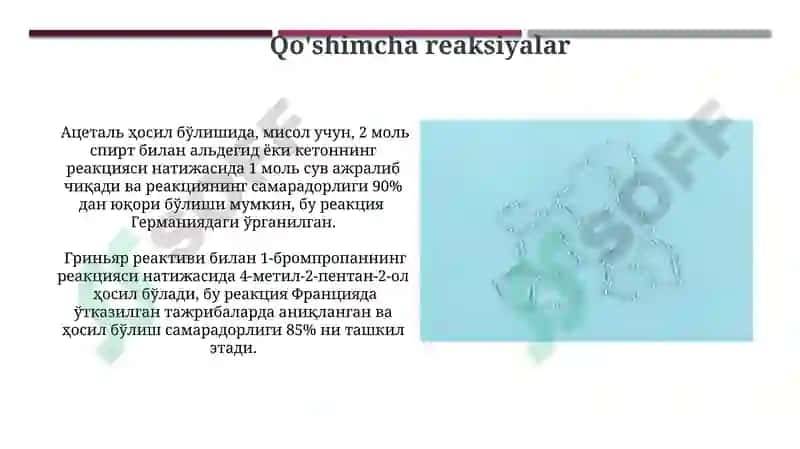 Karbonillarning olinishi va xossalari 4