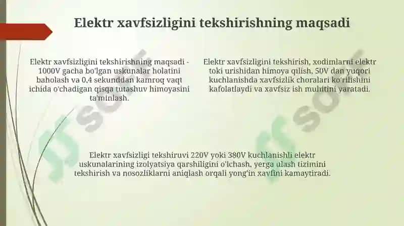 Elektr xavfsizlik tekshirish 4