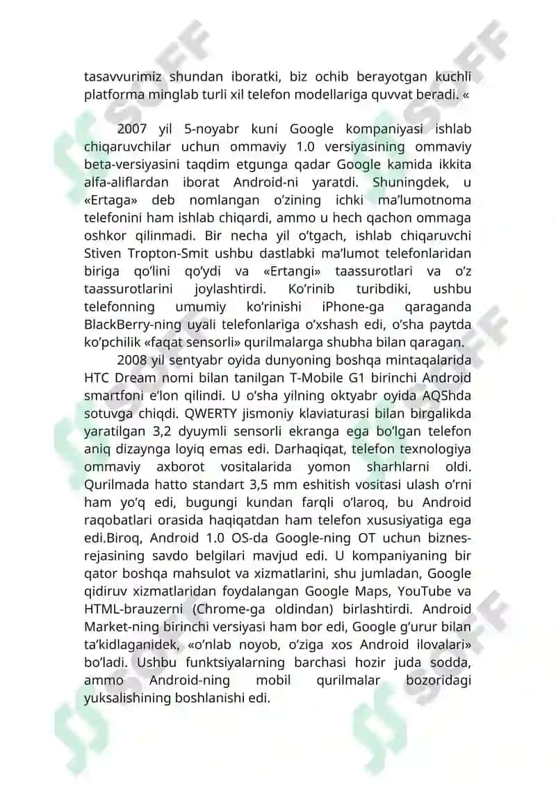 Android mobil operatsion tizimi 4
