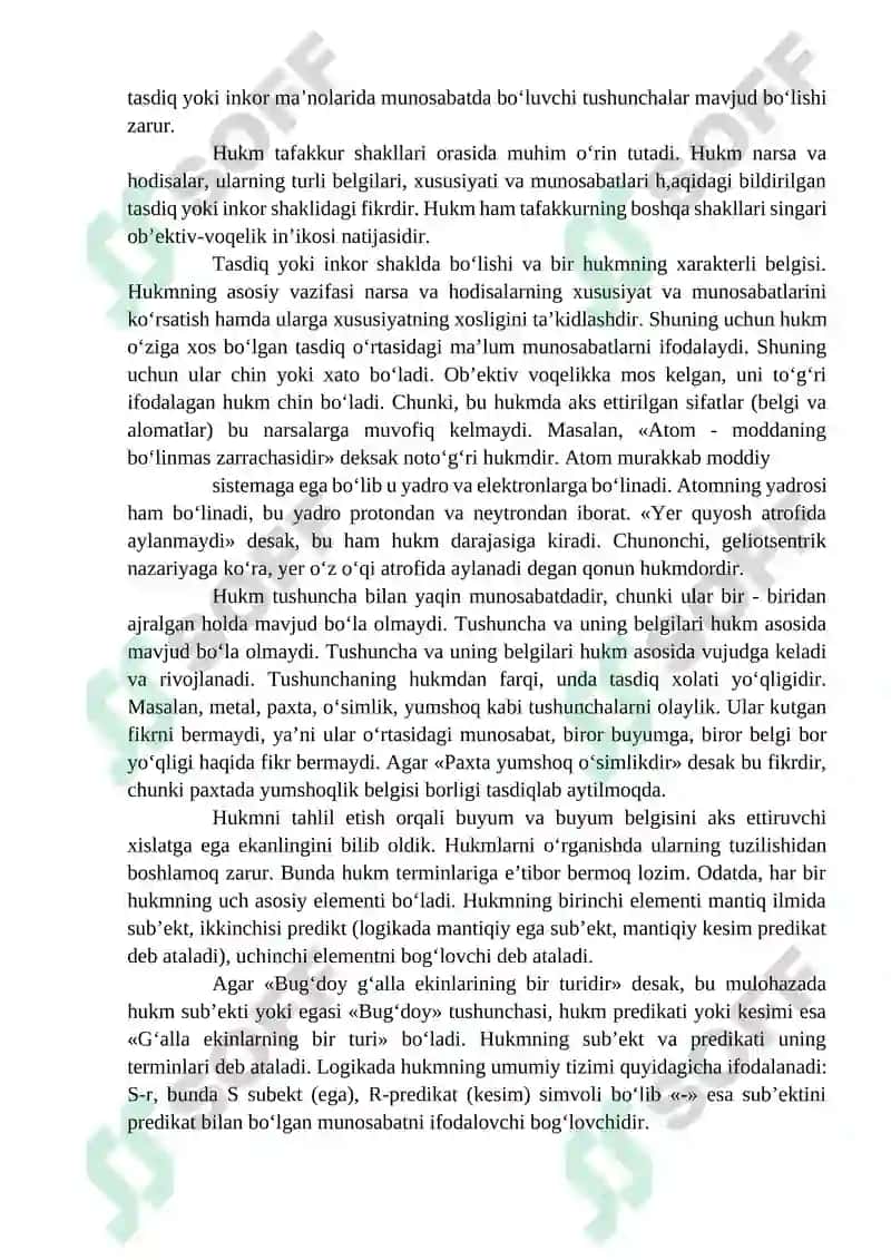 Mulohaza va uning turlari. 4