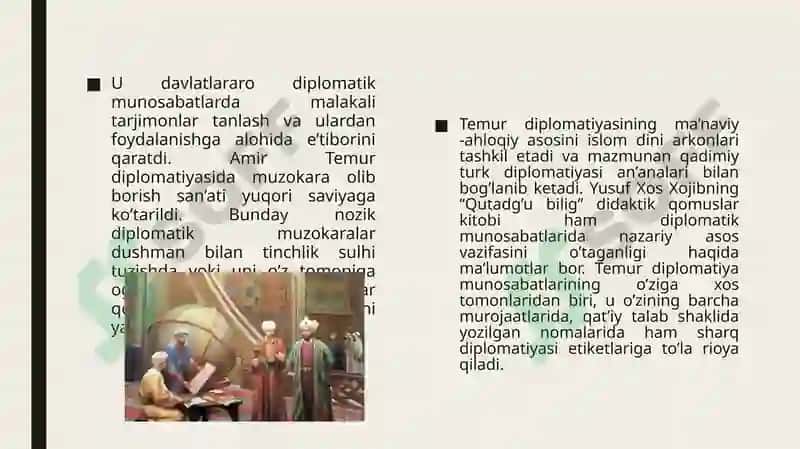 Amir temur davrida diplomatik yozishmalar ahamiyati 4