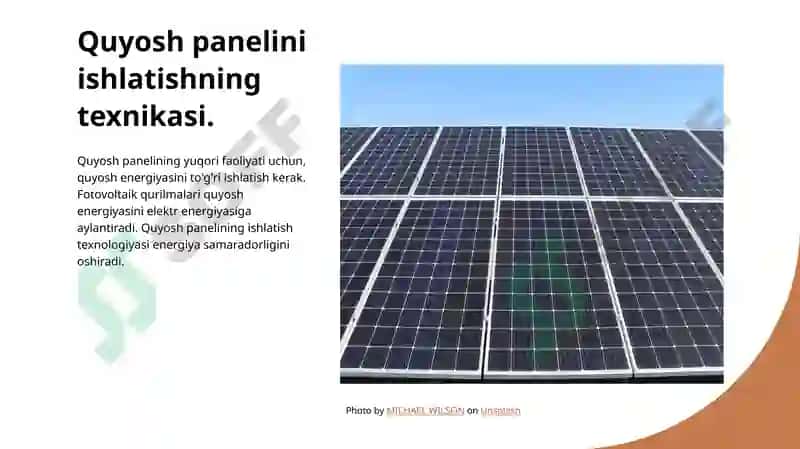Quyosh panelini tashkil etish 4